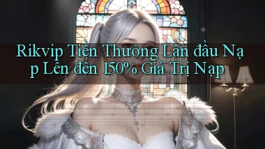 rikvip  tiền thưởng lần đầu nạp lên đến 150% giá trị nạp